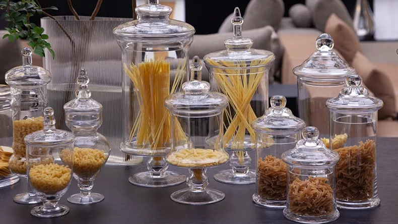vintage storage glass jars