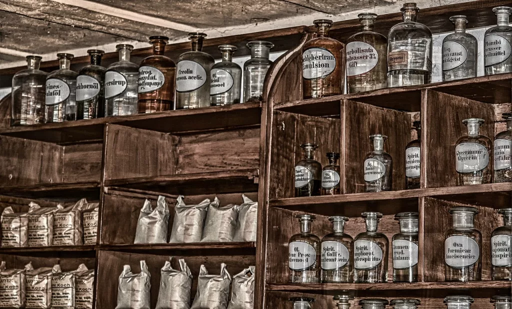 old apothecary jars