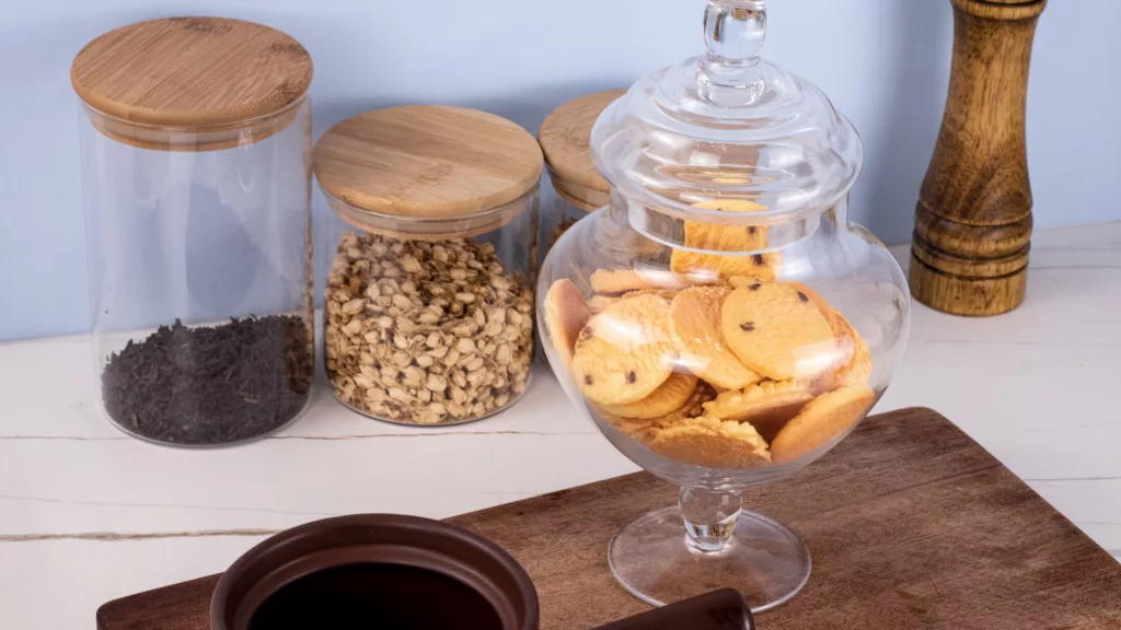 glass storage jar