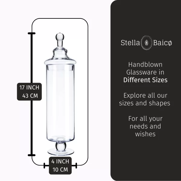 tall glass jar for storing sweets