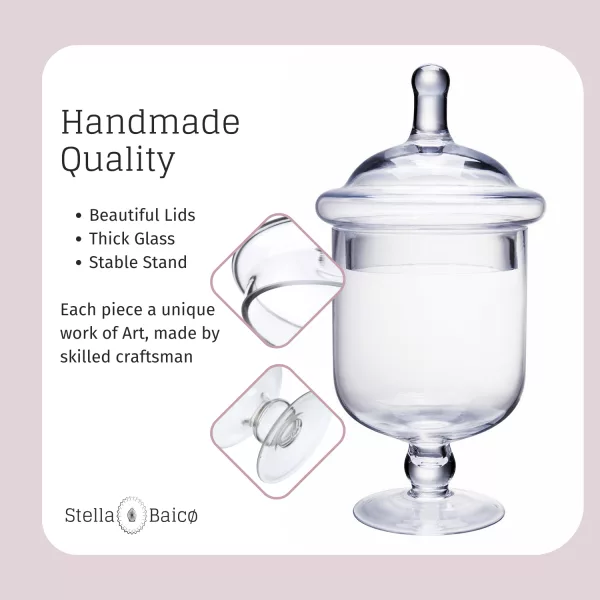 clear glass apothecary jar